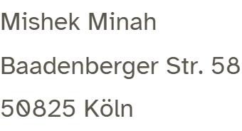 Anschrift des Betreibers